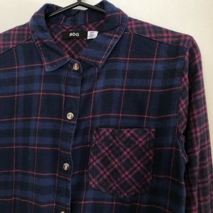 URBAN OUTFITTERS FLANNEL PLAID BUTTON UP SHIRT